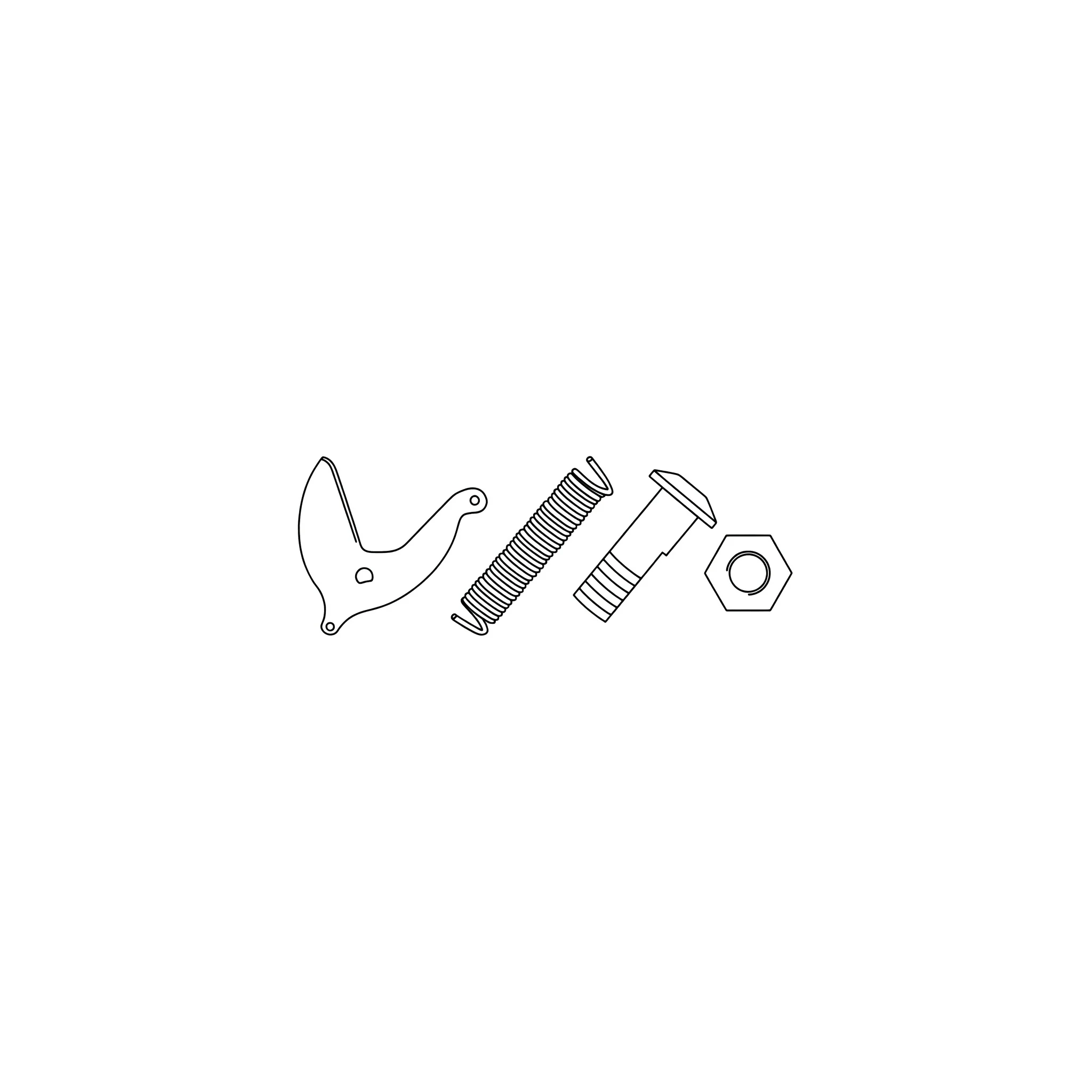 290/3-1 Kit: blade, spring, bolt, nut
