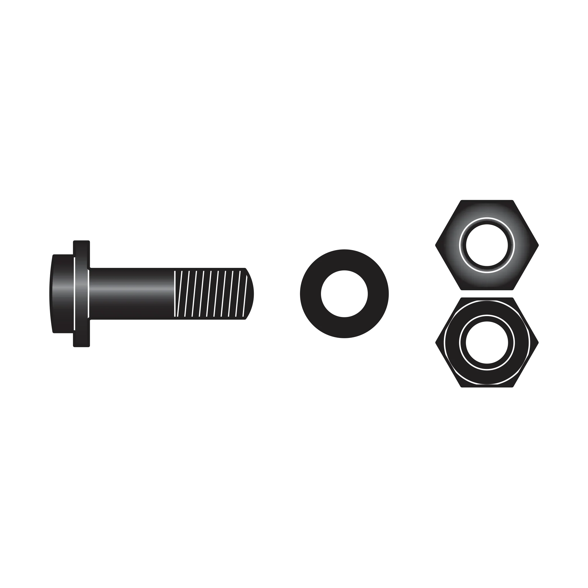 C12/90 Kit: bolt, washer, nuts